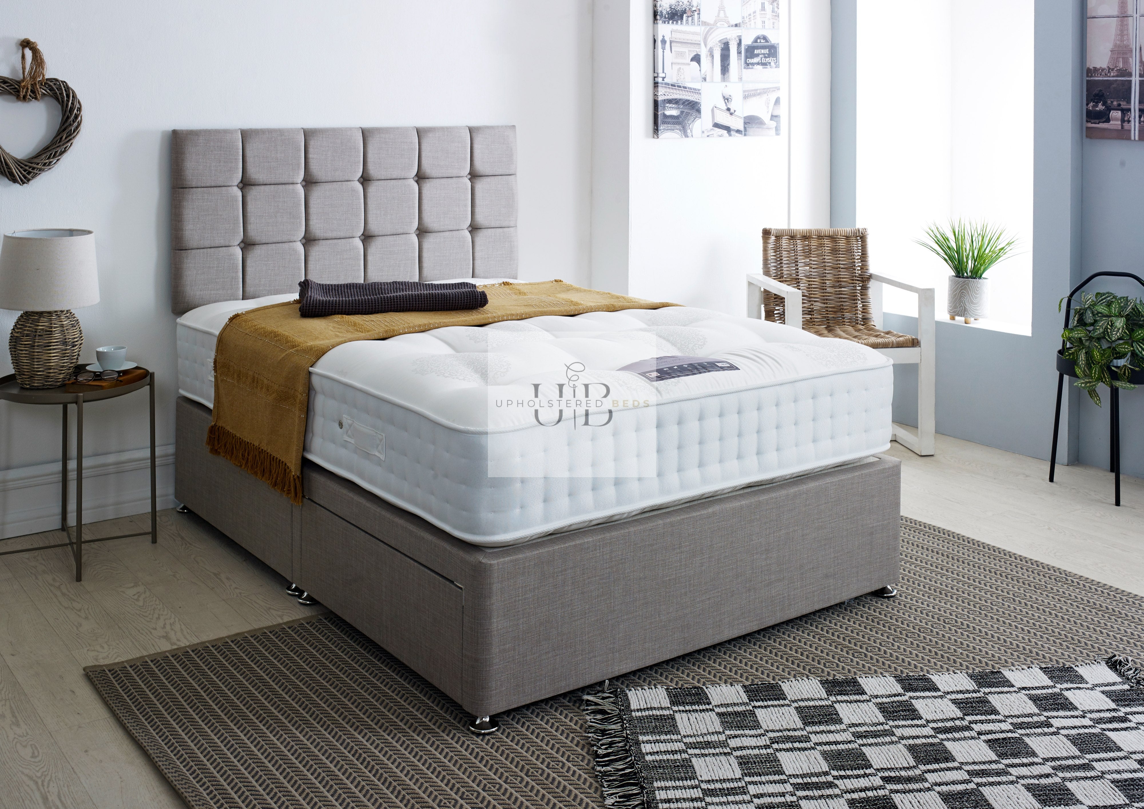Cube Divan Bed Set