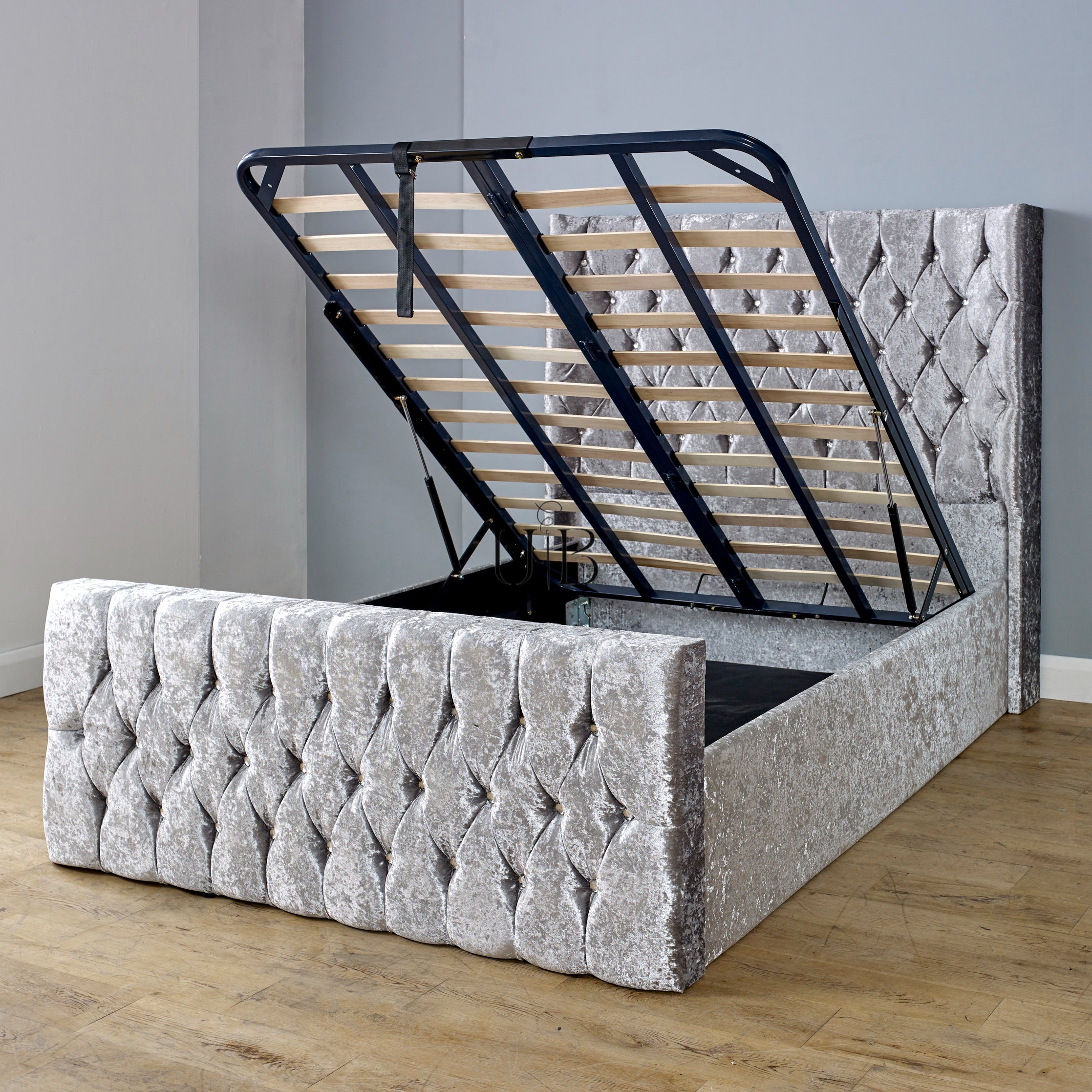 Stellar Wingback Ottoman Bed