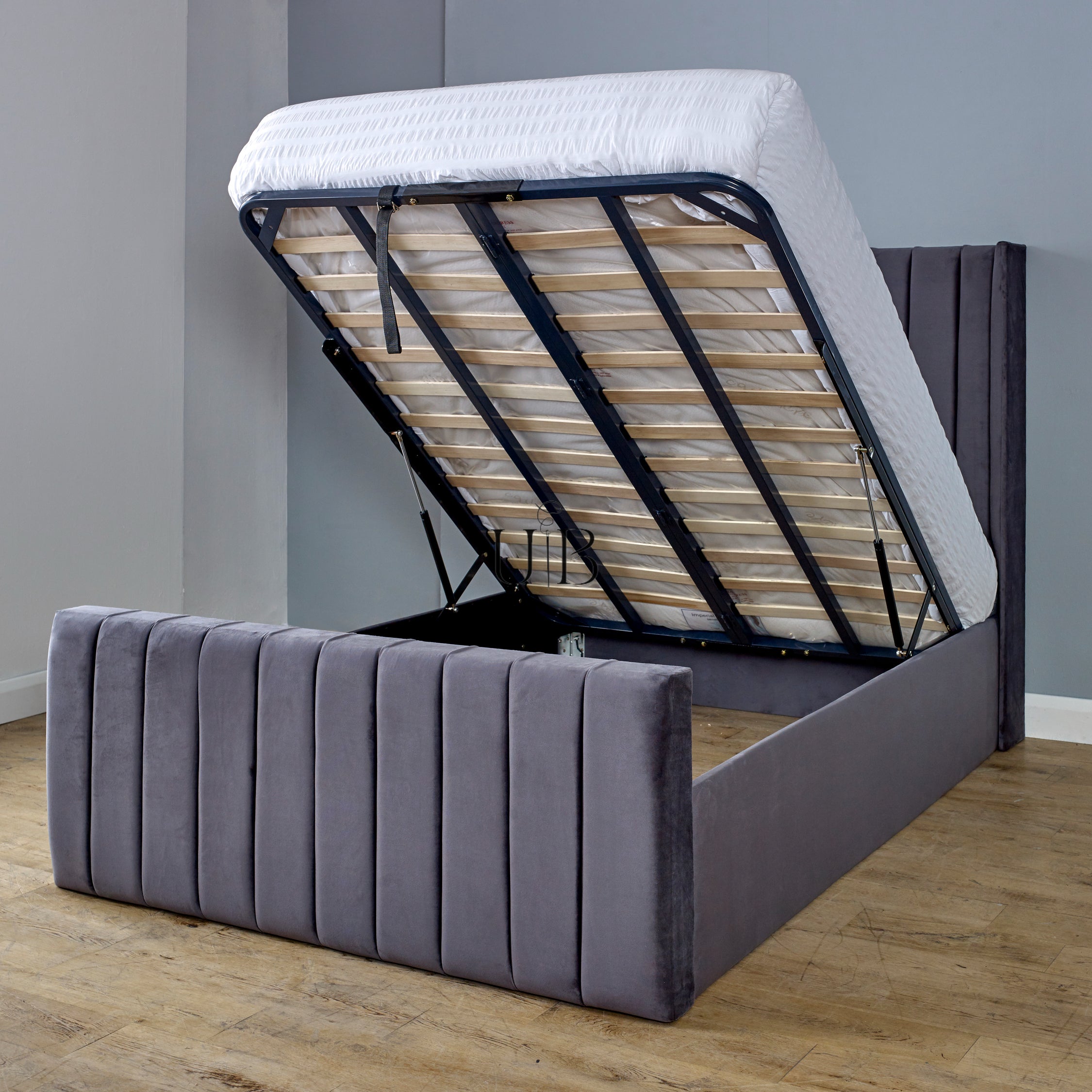Zenith Wingback Ottoman Bed
